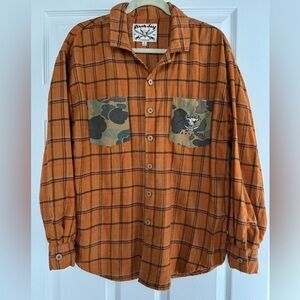 Vintage Pirate Surf Men’s Flannel Button Down size small